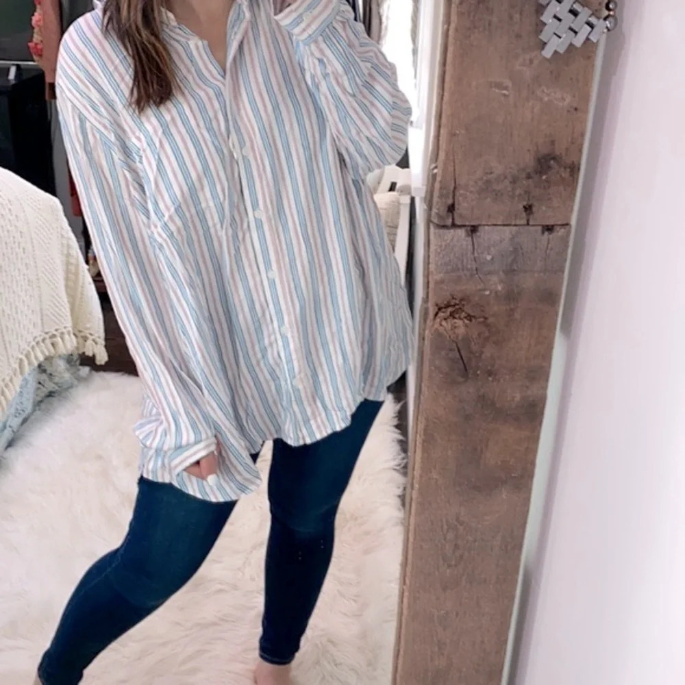 Terra & Sky striped button down top size 2X new with tags